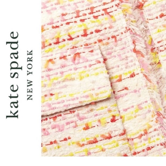 Kate spade New York Tweed Open Front Blazer Jacket, Size 10 - Picture 11 of 15